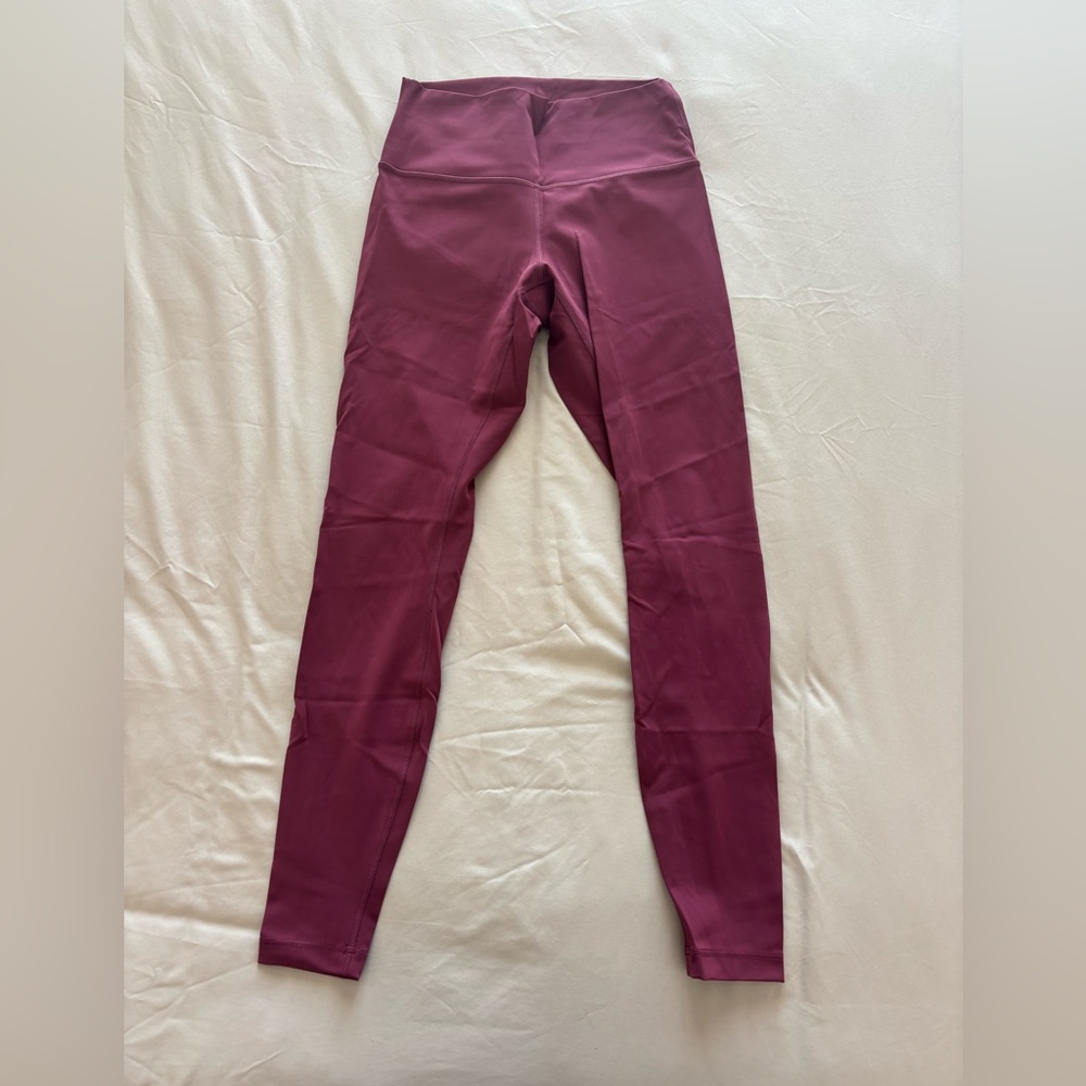 Lululemon Wunder Under Maroon Leggings